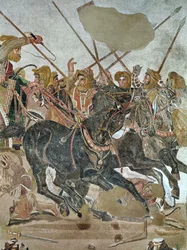 The Alexander Mosaic, detail of the Persian army at the Battle of Issus, c.80 BC (detail)